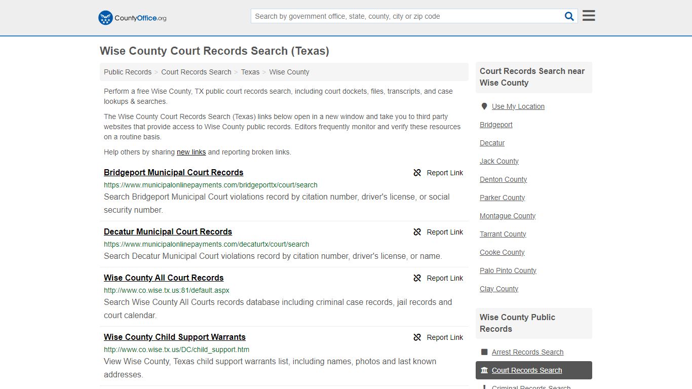 Wise County Court Records Search (Texas) - County Office